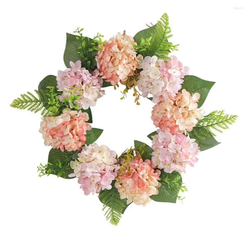 Dekorativer Blumen-Hortensie-Kranz, wiederverwendbar, hohe Simulation, künstliche Blume, Heimzubehör