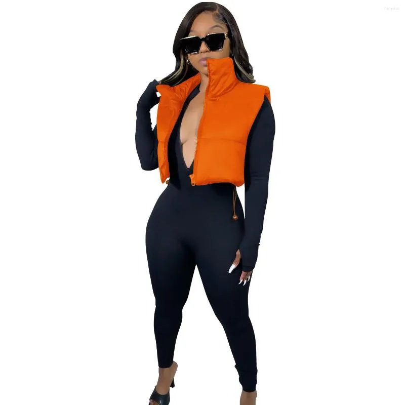 Femmes gilets automne hiver gilet décontracté gilet femmes fermeture éclair maigre sans manches garder au chaud tenue femme bureau dame manteau