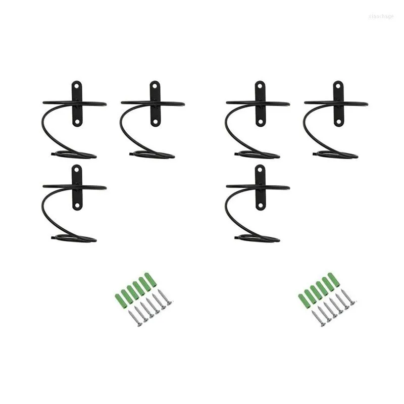 Vue 3 Hooks 6 Pack Metal Wine Rack Wall Mounted Bottle Holder Decor Art