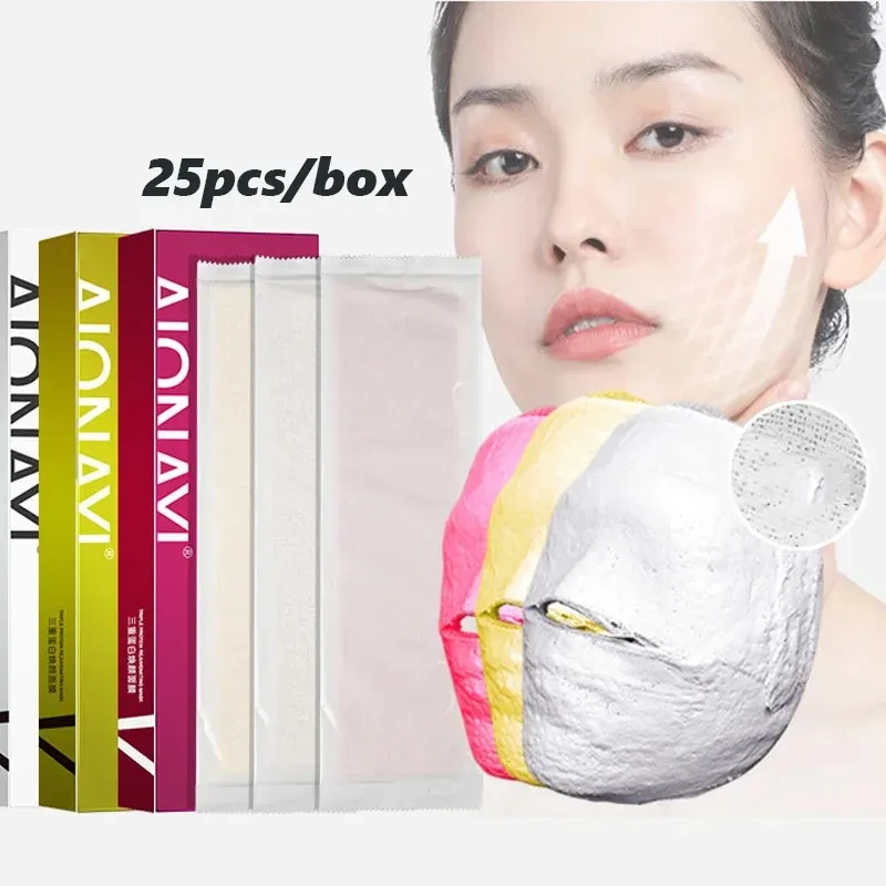 2box/10pcs Home Beauty Instrument for Mummy Facial Mask Peeling Bandage Plaster Strip 5d Face Mask Brightening Skin Tone Lifting Firming Korean Facial Skin Care