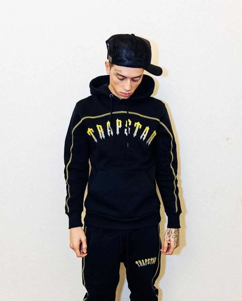 Yellow trapstar hoodie hotsell