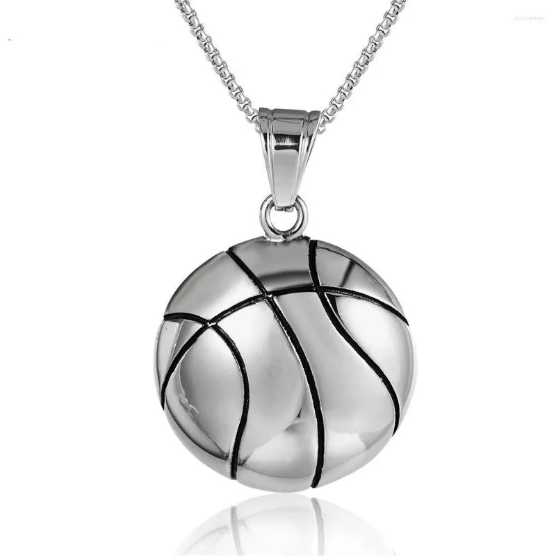 Pendant Necklaces Women's Fashion Simple Basketball Charm Stainless Steel Chain For Women Female Neck Accessories