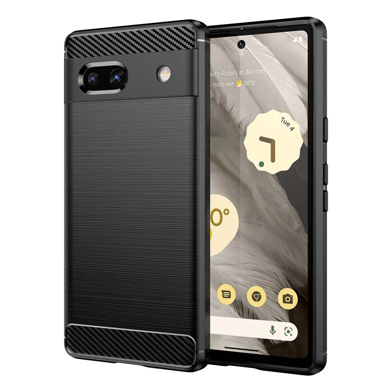 حالات هاتف تصميم ألياف الكربون لـ Google Pixel 7A 7 Pro Samsung Galaxy A24 A34 A54 5G Nokia G310 G42 G22 C110 C300 One Plus Nord CE3 TPU COVERS