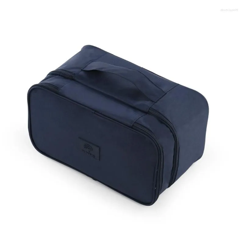 Sacs de rangement 1 pièce emballage de voyage maille visible étanche carré sous-vêtements organisateur sac à vêtements bleu marine
