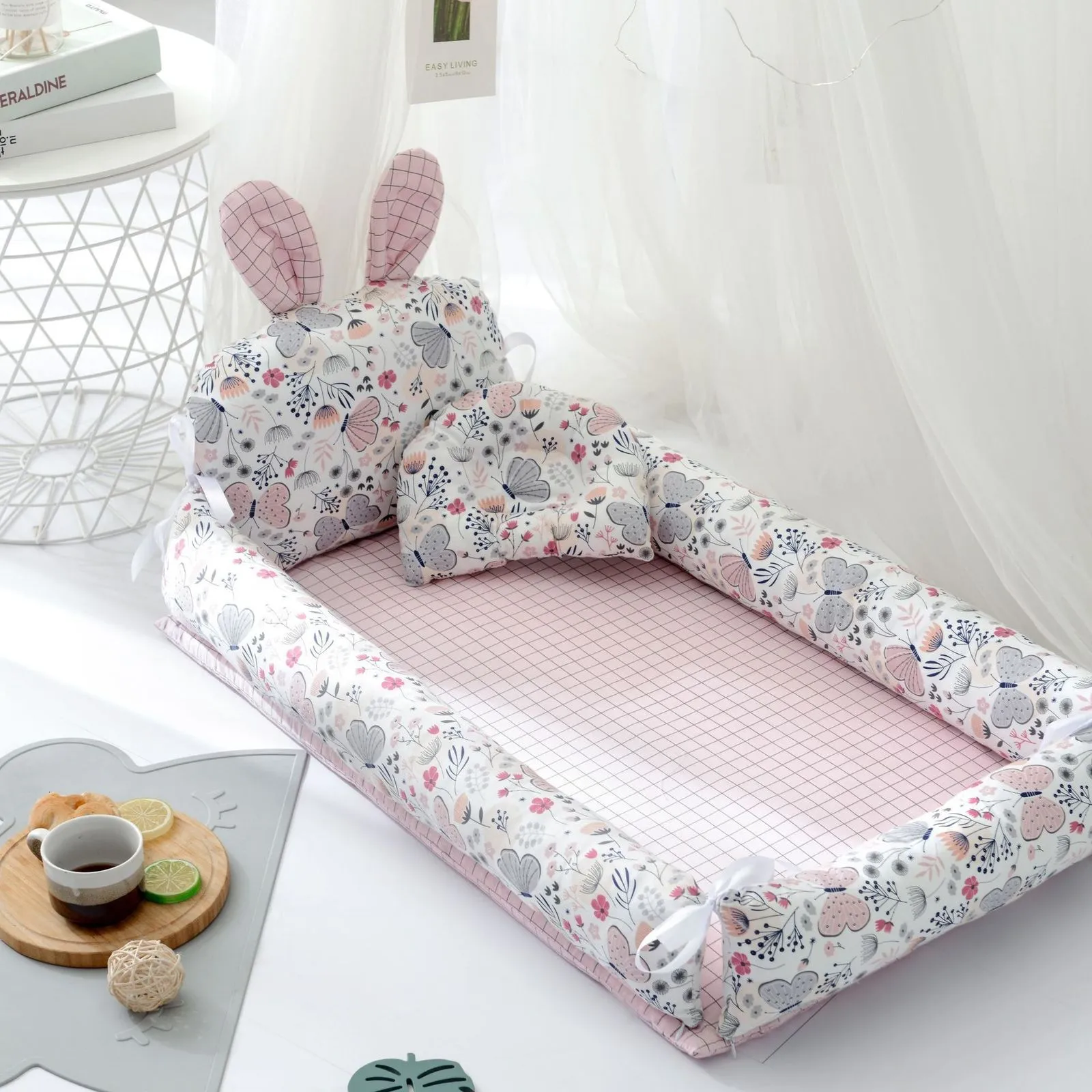Portable Baby Crib Bed Lounger With Blanket And Quilt Ideal For 0 12