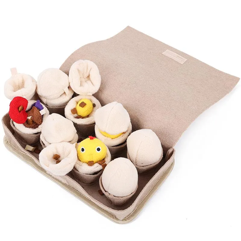 Toys Dog Sniffing Toys Pet Egg Box Cat Dogs Interactive Toy Puppy Puzzle Stress Release Nosework Training Mats