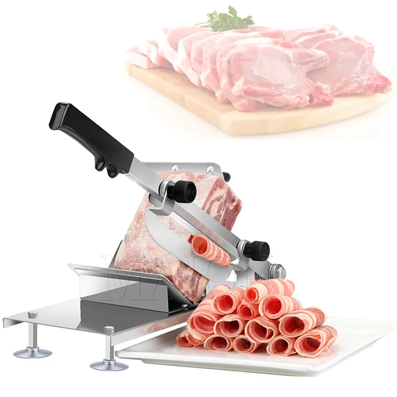 Kök fryst köttskivare manuell rostfritt stål matskärare skivmaskin automatisk köttleverans nonslip handtagsverktyg