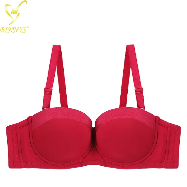 Bras BINNYS Top Women Bra C Cup Without Straps Half Strapless Sexy  Underwear Silicone High Quality Lingerie Ladies Clothing 230509
