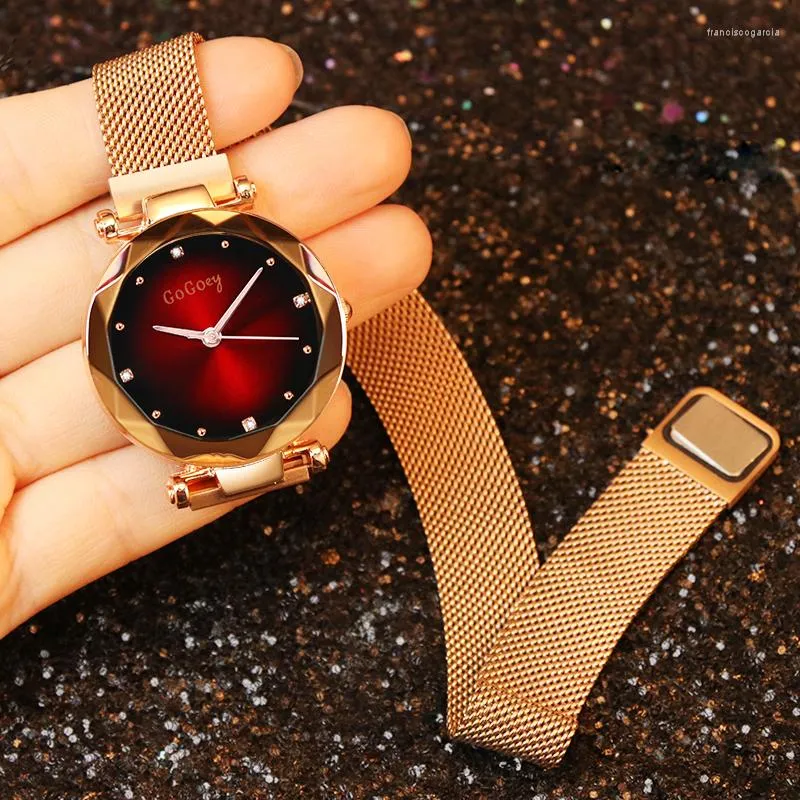 Gogoey Top Brand Brand Rose Gold Women Works Watch Luxury Crystal Watch Clock Womens Zegarek Damski 1 068 DHgate