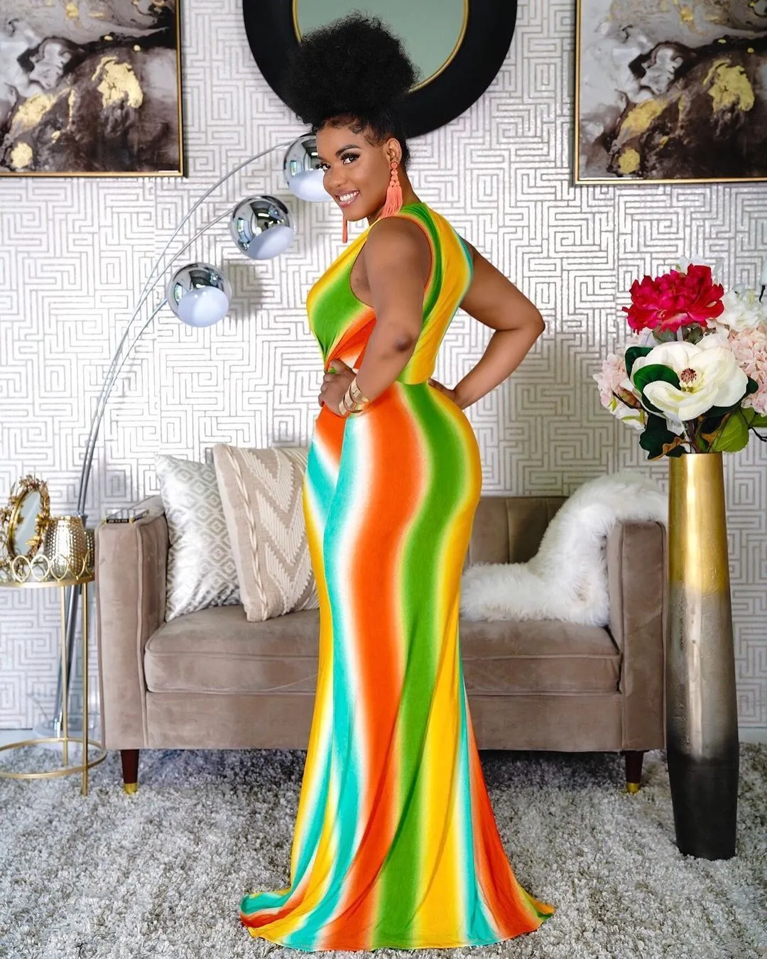 African print evening gowns hot sale