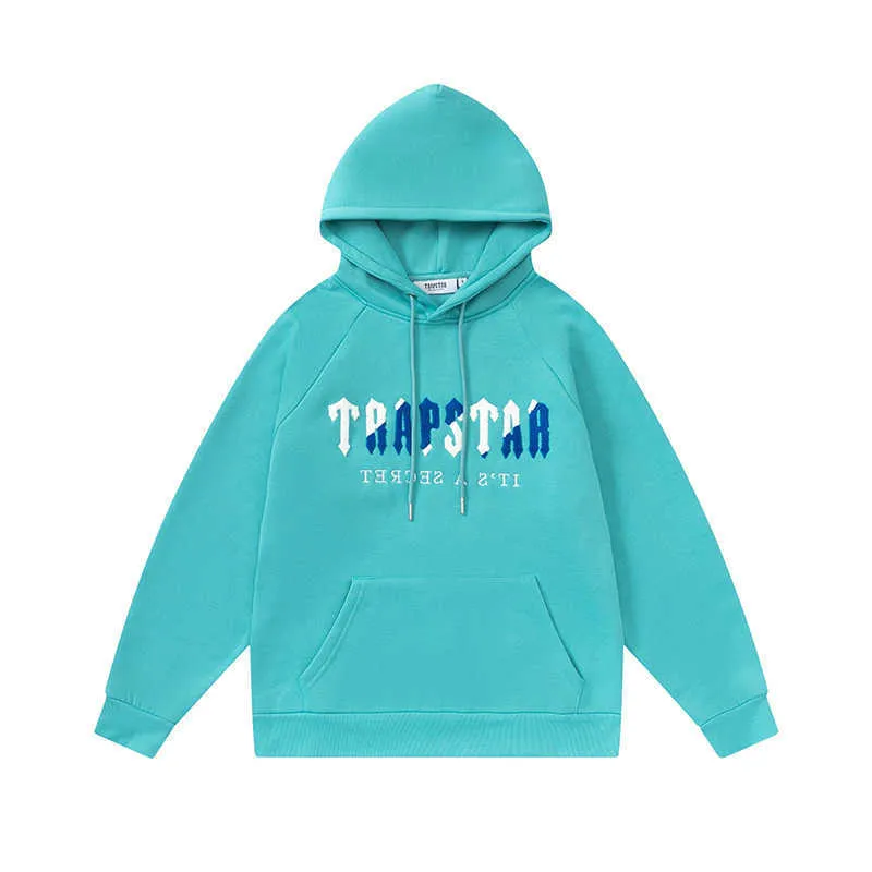 Light blue outlet trapstar hoodie