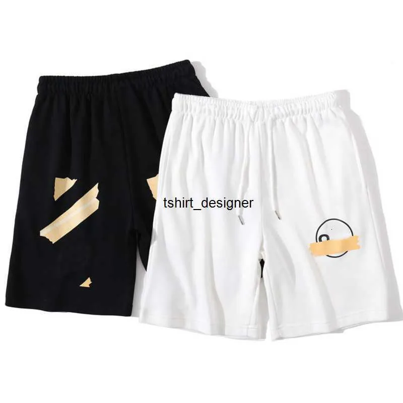 Designer White Fashion Pantaloncini da uomo Summer Brand Luxury Casual Pantaloni sportivi Freccia allentata Stampato a righe riflettenti Short Black Gym Pantaloni sportivi da donna Capris 9t7u JKYW