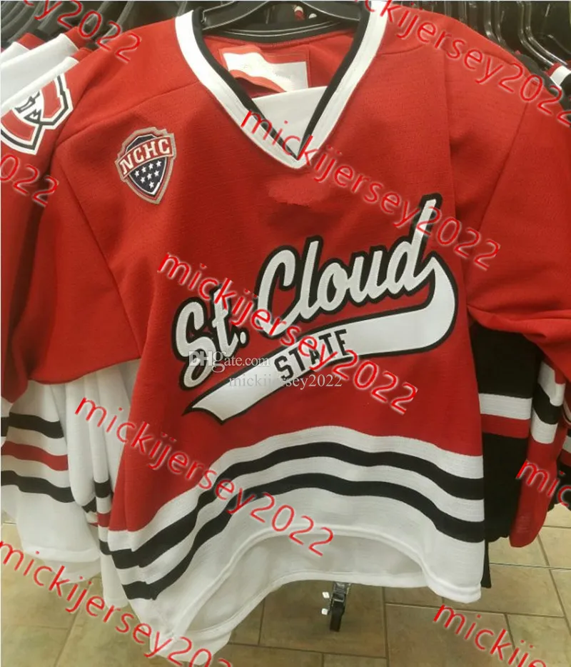 St. Cloud State Huskies Hockey Jersey 15 Barrett Hall 18 Nick