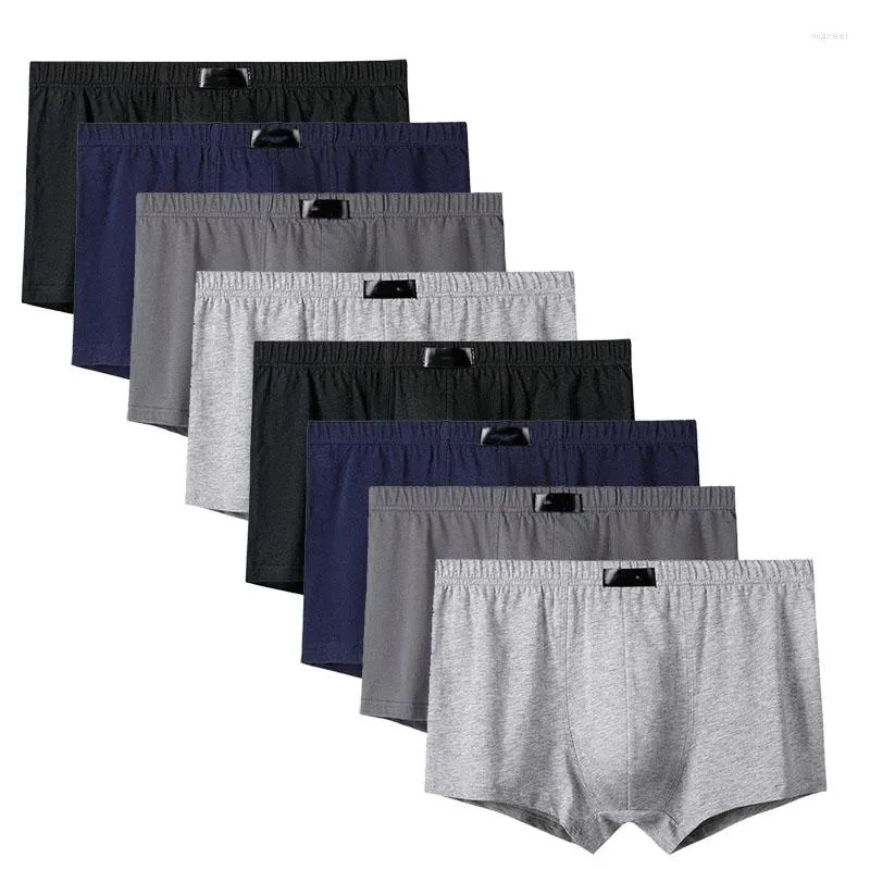 Külot 8pcs Erkek Panties Adam Underwewear Boxer Shorts Erkekler İç Nefes Alabilir Büyük Boy Pamuk