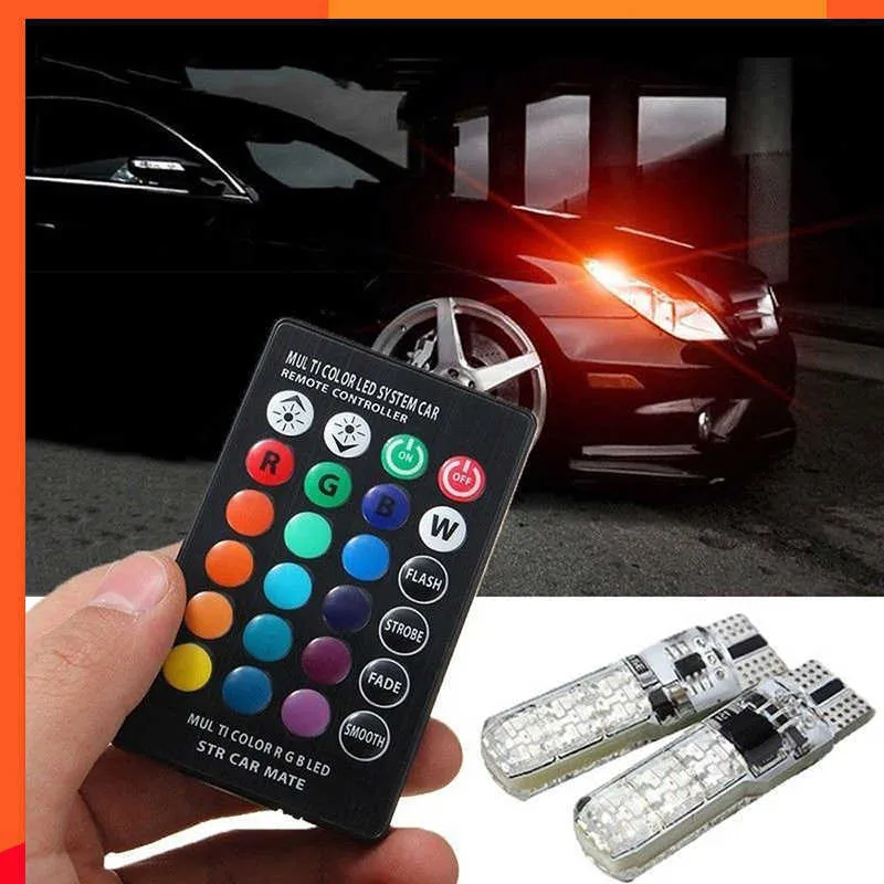 RGB Multi-Color LED Bulbs With RF Remote – T10 168 194 – For Parking Lights & Reading Lamps 2 thumbnail image