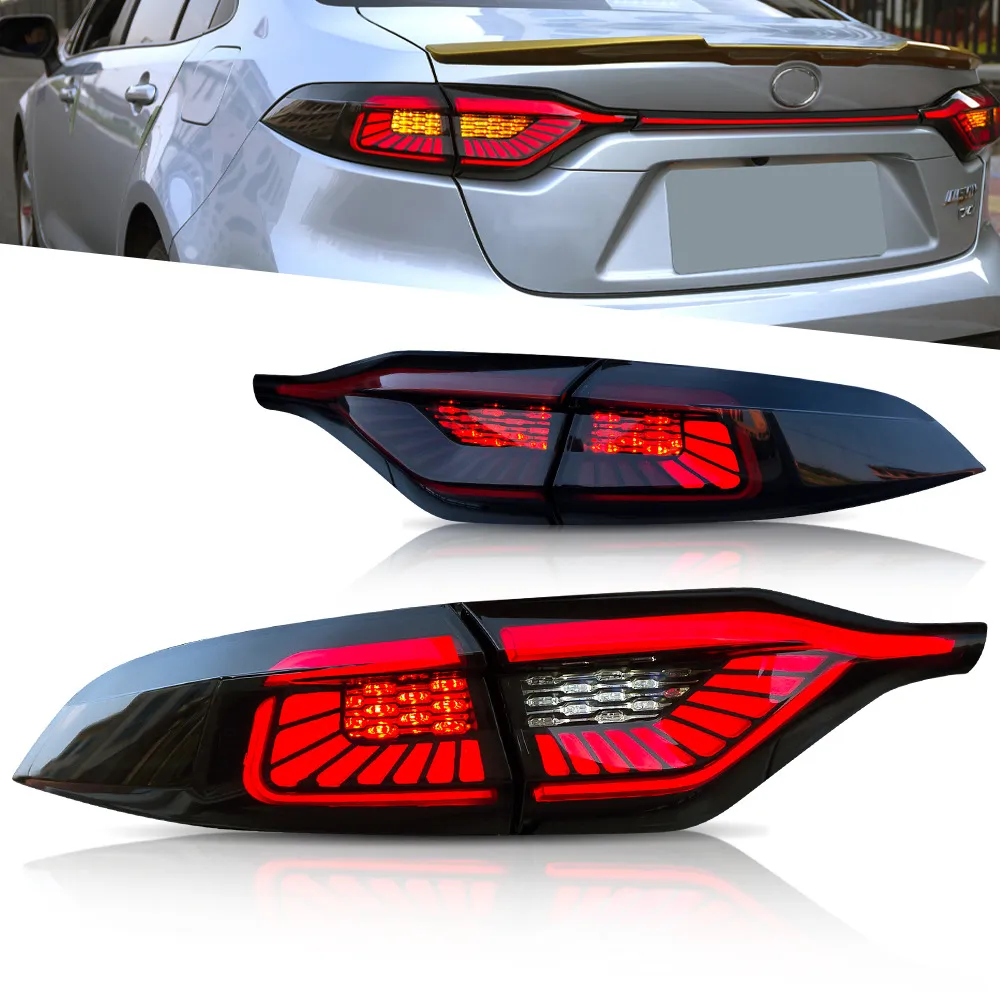 Auto Tuning TAILLight för Toyota Corolla 2018-2020 TAILDIGHTS LED RUNKLIGHTER BRAKE LIGHTS BAK PARKERING US VERSION