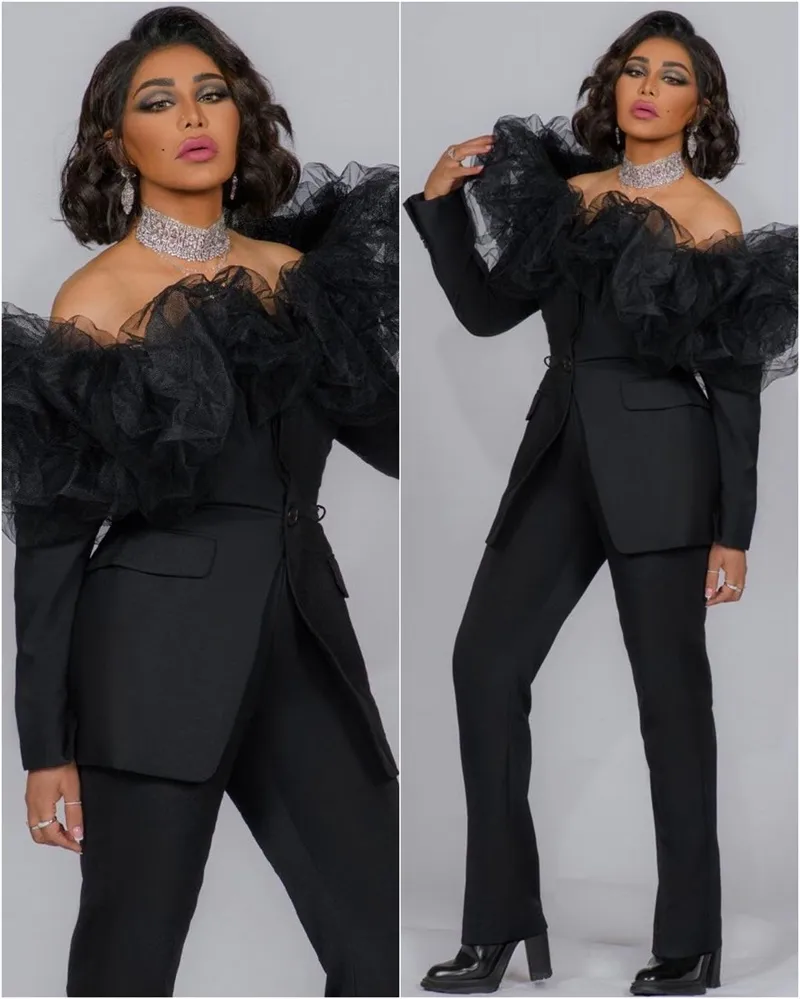 Off the shoulder pant suit top