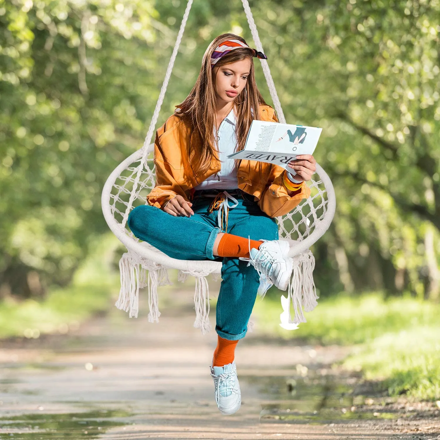 Bohemian swing chair on sale