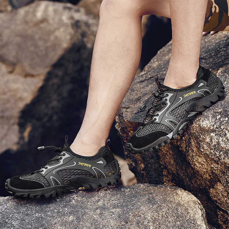Men's mesh quick dry breathable light outdoor hiking water shoes deals
