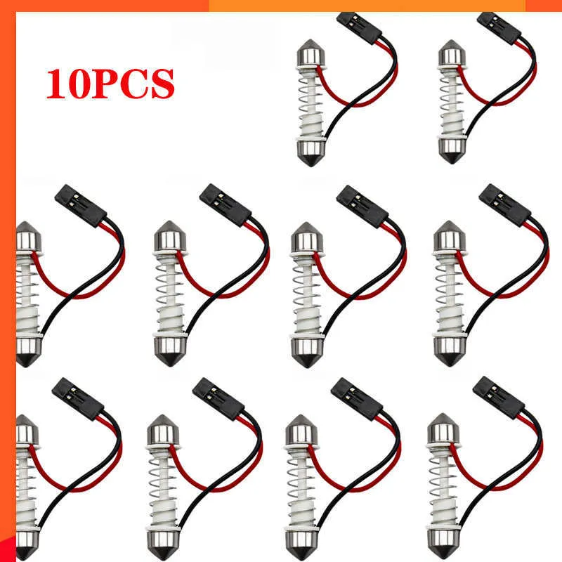 Nya 10/20/30 st Festoon/T10/BA9S T4W -anslutningstrådkablar för alla billjus LED -panelkupol Ljusuttag Plugs Pin Adapter DC 12V