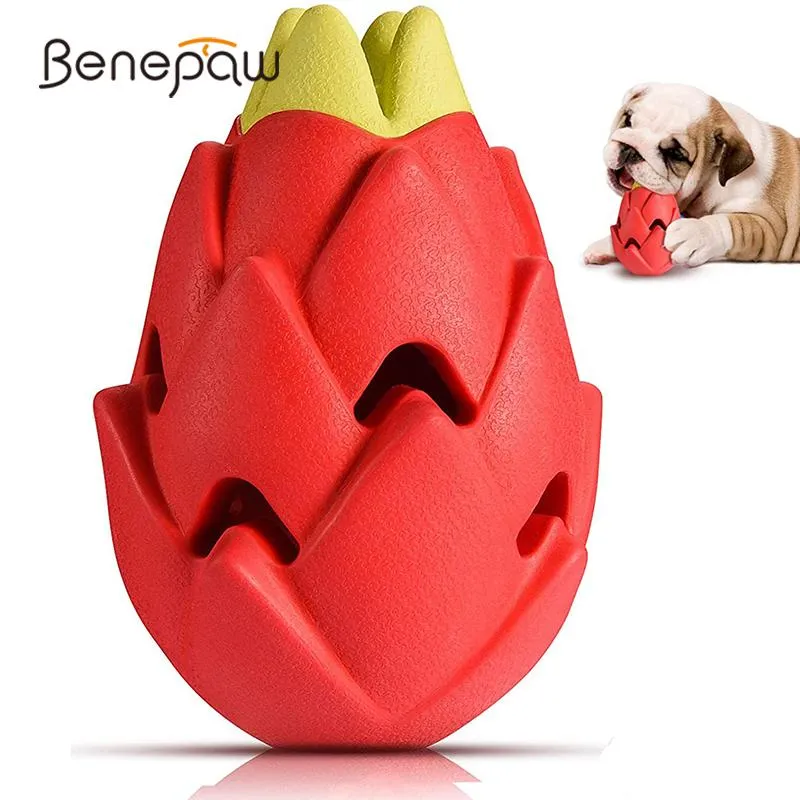 Toys Benepaw Indestructible Pitaya Dog Chew Toys For Small Medium Large Breed Safe Teething Interactive Puppy Treat Toys Pet Play