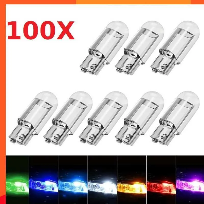 Nowy 100x Nowy T10 W5W WY5W 168 501 192 2835 COB LED CAR Wedge Parking Light Bok Bulb Lampa Instrument Lampka Auto tablica rejestracyjna