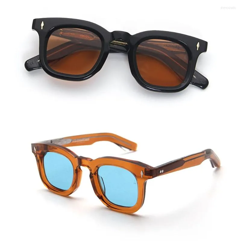 Sunglasses Model Acetate Round Vintage Classical Oval Glasses Men MarieMage Brand Optical Prescription Lens
