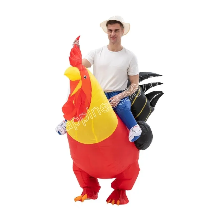 Nowy Halloween Rooster nadmuchiwane kostiumy Walk Gra Ubrania Props Mascot Bar Otwarcie dorocznego spotkania Zabawne dekoracje