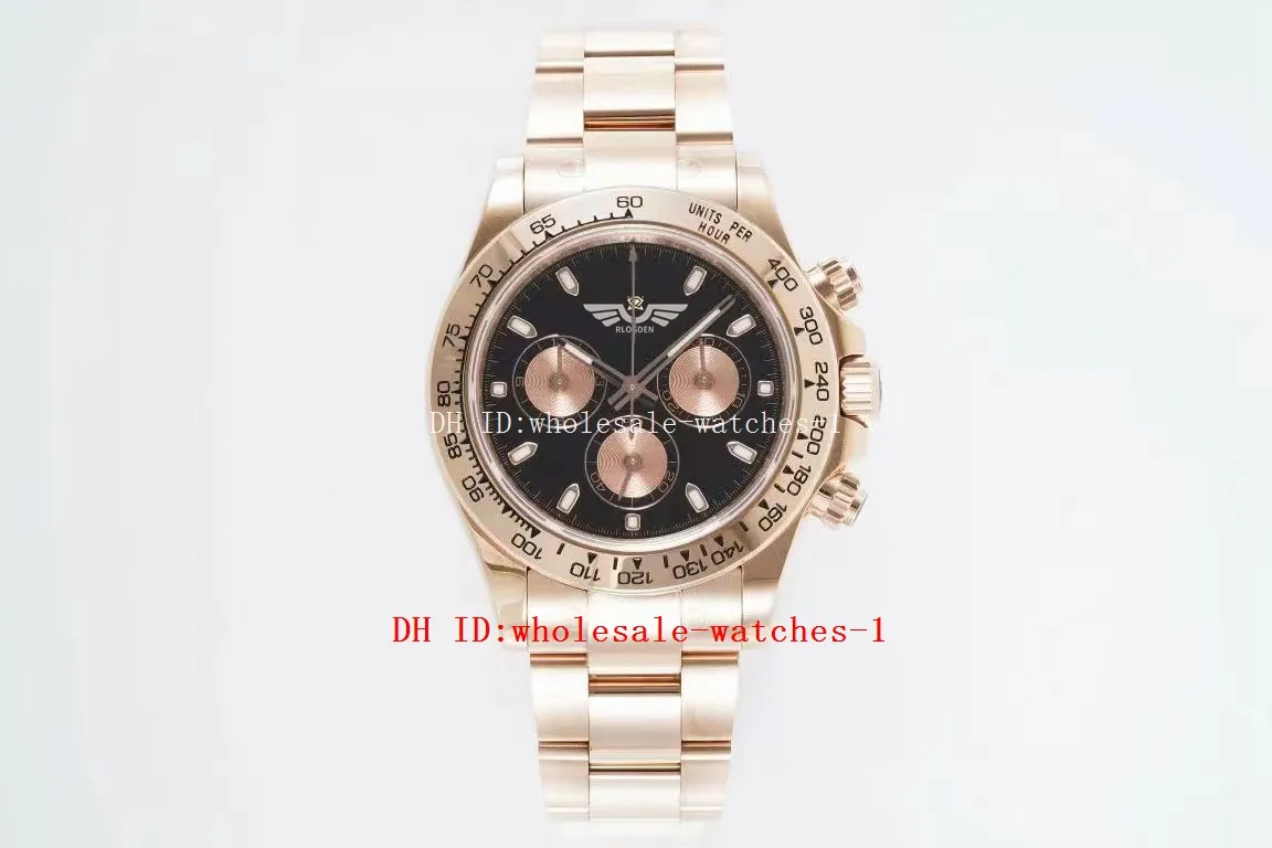 21 Style KING Top Workmanship Watch 40mm 116505 116508 Black Panda dial Sport Watches Sapphire Luminous 4130 Chronograph Automatic Rose Gold Men's Wristwatches