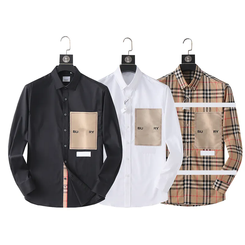 Designers hommes chemises habillées mode d'affaires chemise décontractée marques hommes chemises printemps Slim Fit chemises chemises de marque pour hommes