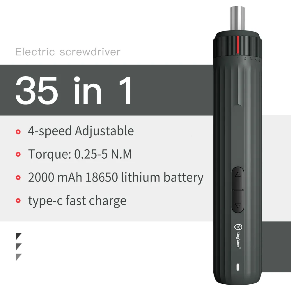Schroevendraaiers elektrisch 4Speed ​​verstelbare koppelset 18650 lithium batterij oplaadbare draadloze 230510