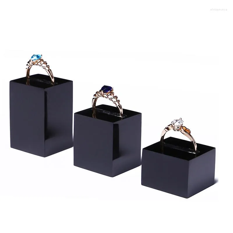 Pochettes à bijoux support carré en acrylique transparent accessoires de photographie bagues cosmétiques présentoir collier ornements goujon présentoir