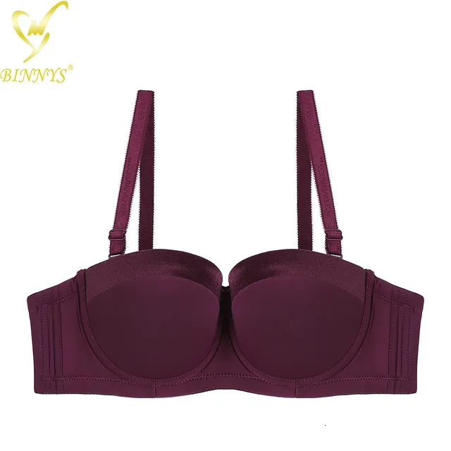 Bras BINNYS Top Women Bra C Cup Without Straps Half Strapless Sexy  Underwear Silicone High Quality Lingerie Ladies Clothing 230509 From  Quan02, $9.44