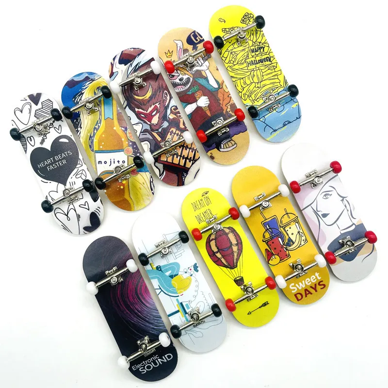 Neuheit Spiele Holz Professionelle 32mm Tech Track Finger Skateboards Lagerrad Fingertip Scooter Kreatives Geschenk für Kinder Fingerboard 230509