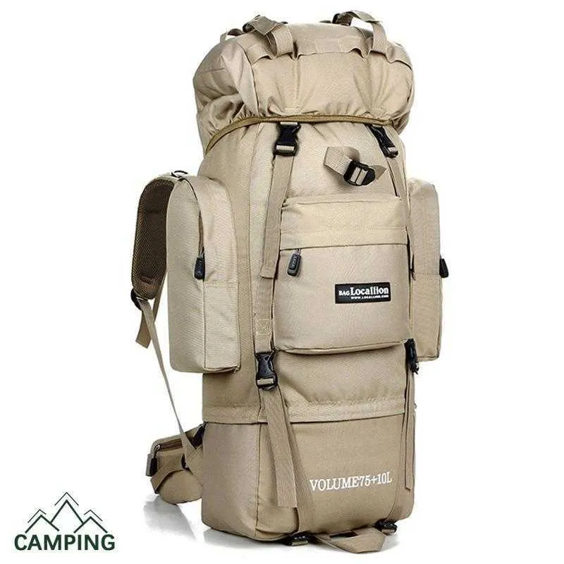 Rucksackrucksäcke 85L Trekkingtasche Wanderrucksack Große Kapazität für Männer Wasserdichter Kletterrucksack Multifunktionaler Camping-Wanderrucksack P230510