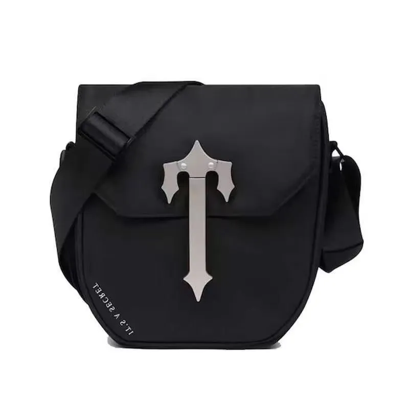 Borsa da uomo Trapstar a tracolla Borse firmate Borse messenger di lusso firmate Borse a tracolla in nylon Casual outdoor Borsa a tracolla trendy Borsa nera Semplice tela da lavoro