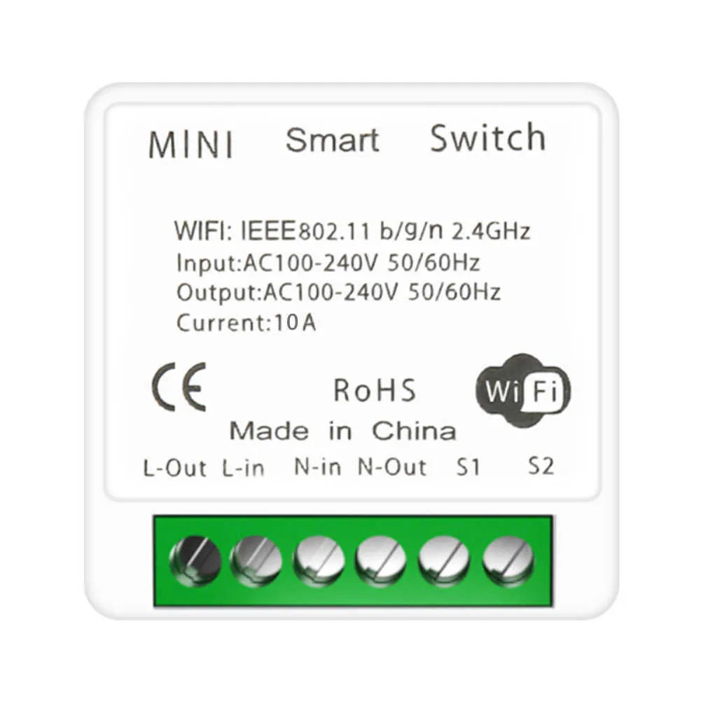 Interruttore Wi-Fi Compatibile con Interruttore e Pulsante