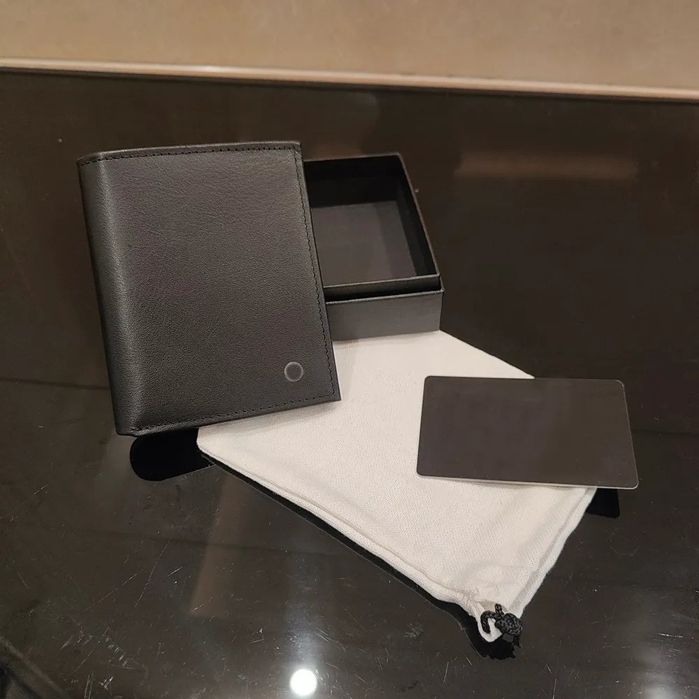 New designer wallet man slim purse supple leather coin storage bag fashion passport book credit card holder CardHolder with box