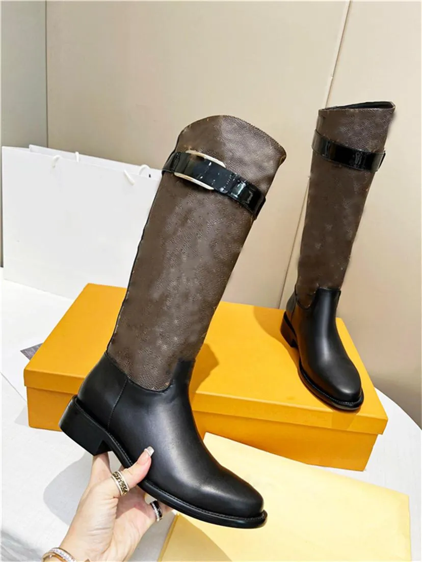 2023 Designer Paris Territory Flat High Ranger Bottes Iconic Branded Women Bottines Laureate Platform Desert Calfskin Chunky Martin Winter