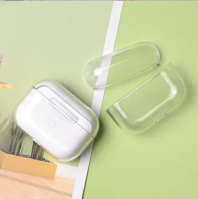 Para Airpods pro2 pro 2 3 auriculares accesorios sólido transparente TPU silicona Linda funda protectora para auriculares Apple caja de carga inalámbrica