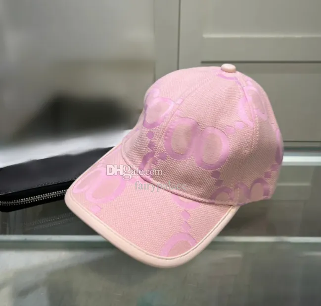 Мужская дизайнерская шляпа для мужчин Женщины Бренд Буква шарики сезоны Регулируемые роскошные спортивные розовые розовые бейсбольные шляпы Крапка Переплет для солнца
