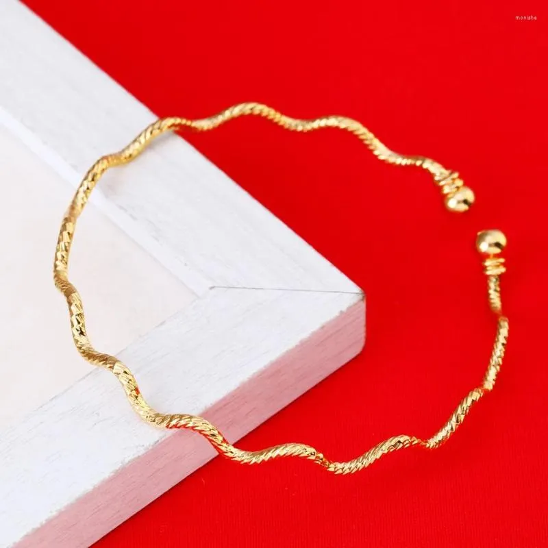 Bangle Dubai Gold Jewelry For Boys Girls 24K Color Bracelets éthiopiens Bracelet
