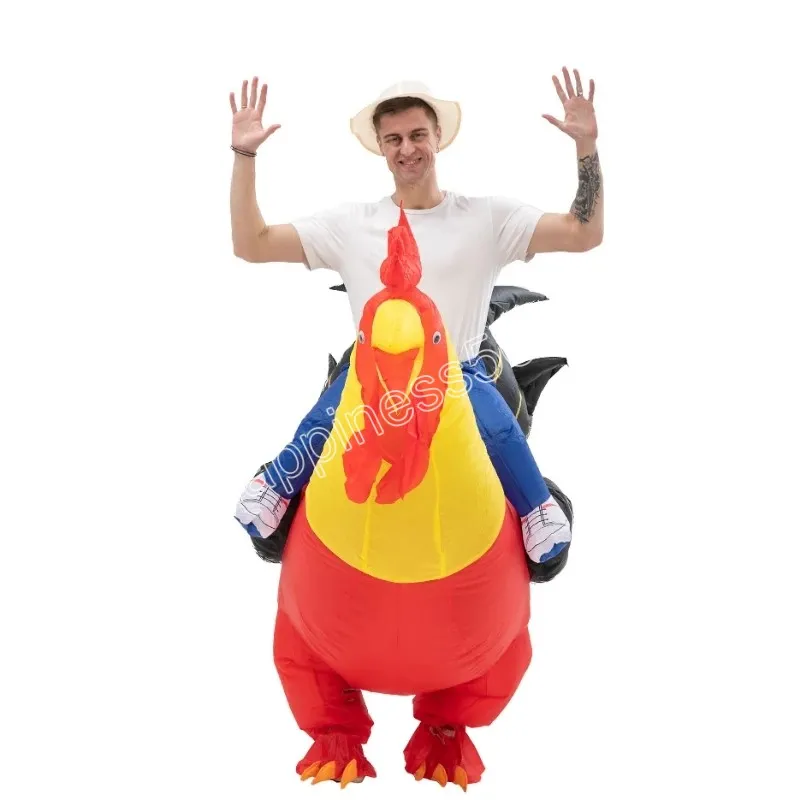 Nowy Halloween Rooster nadmuchiwane kostiumy Walk Gra Ubrania Props Mascot Bar Otwarcie dorocznego spotkania Zabawne dekoracje