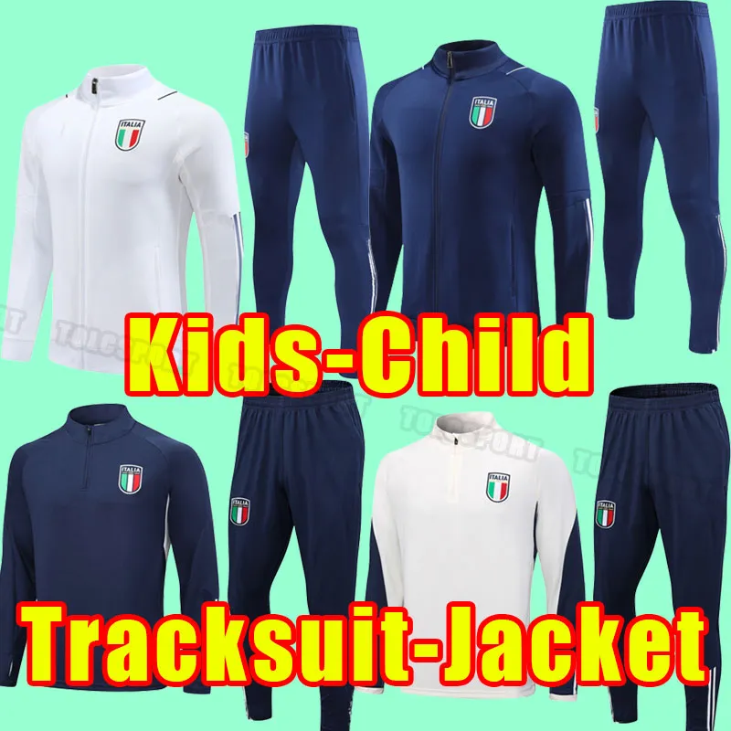 2023 2024 Italy Soccer Jersey Kids Long Sleeve Jacket Tracksuit