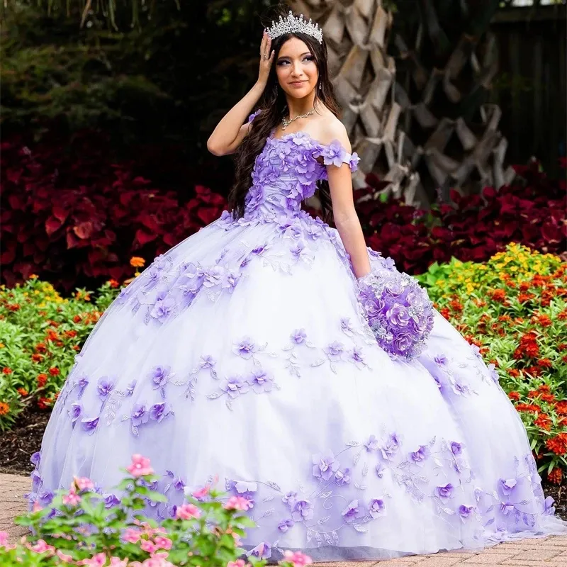 Lilac Gowns 3D Appliques Quinceanera Dress: Sweetheart Handmade Flower Ball  Gown, Lilac Dresses For Women, Vestidos De 15 Anos From Babynice666,  $200.06 | DHgate.Com