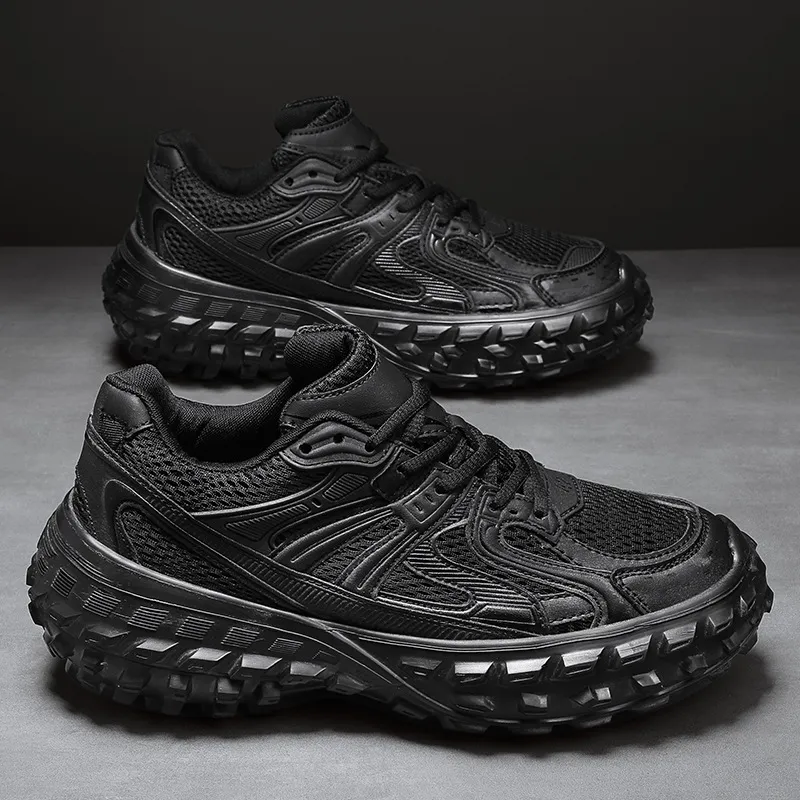 Men Casual Shoes Lace Up Sport Shoes Breathable Platform Wedges Sneakers Male Trainers Design Chunky Sneakers