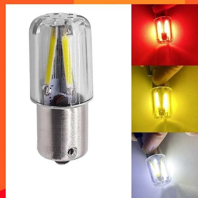 新しい1156 1157 LED電球BA15S BAY15D P21W P21/5W LED R5W R10W CAR TURN SIGNAL LIGHTリバースランプCOB 12V Automobile White Red Yellow