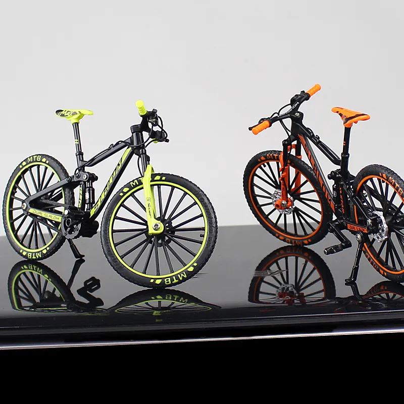 Modelo De Bicicleta De Montaña A Escala 1:8 De 17,5 Cm Con Ruedas Y Manillar Móviles, Decoración De Oficina Y Colección