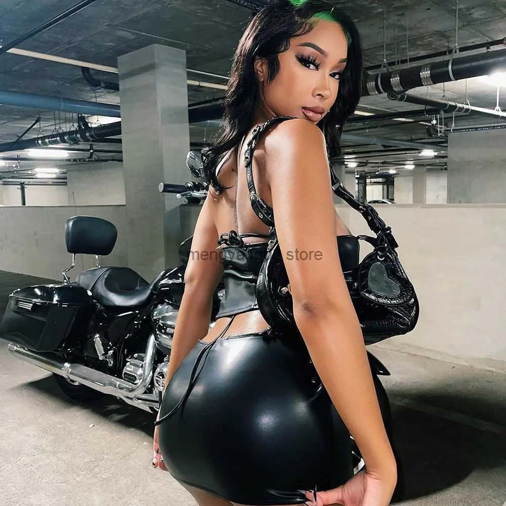 Latex two piece hot sale outfit