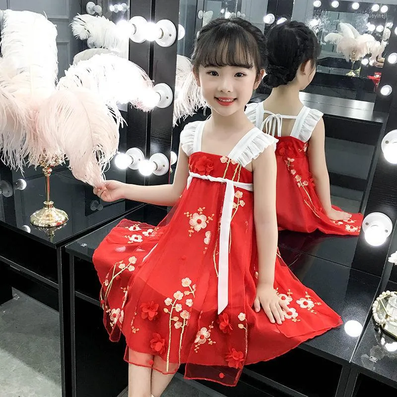 Girl Dresses Kids Girls Dress Party Outfit Fancy Princess Child Chinese Style Elegant Retro 2 To 12 Years Old Clothes